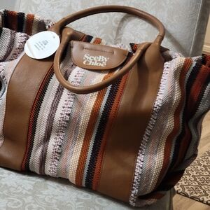 SEE BY CHOLE LAETIZIA TOTE MULTI COLOR NWT AUTHENTICATED
